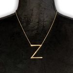 Boutique Gold Initial Pendant Necklace Letter A-Z Photo 0