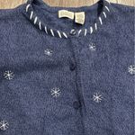 Classic Elements  90s GRANNYCORE Cardigan Size L Fair Isle Sweater Ramie Ugly Vtg Photo 2