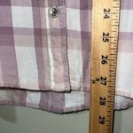 True Craft  women's size large long sleeve button up plaid flannel pink grey NWT Photo 2