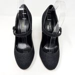 Dolce & Gabbana Mary Jane Pumps Black Baroque DG Logo Heel Size 38 Designer Photo 1