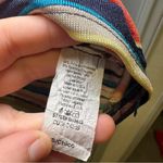 Karlie Multicolor Striped V Neck Slit Batwing Sleeve Crop Blouse size S Photo 5