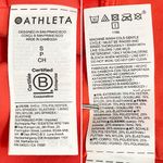 Athleta NWT Sun Shield Rashguard One Piece Swimsuit Red Sz Small Long Sleeve Zip Photo 12