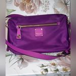 Henri Bendel Purple Crossbody Bag with Gold Accents Photo 0