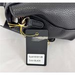 Grosee Black Faux Leather Top Handle Bow Accent Satchel Bag Photo 6