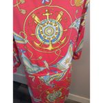 J. McLaughlin XL Nautical Pink 3/4 Sleeve boat Neck Dress Knee Length Photo 2