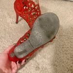 Rumbidza Red Satin Rhinestone Heels Photo 3