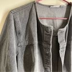 Jeanology Grey Denim Crochet Jacket size 16 Gray Photo 2