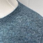 autumn cashmere  Silk Blend Long Bell Sleeve Blue Sweater Contour Seam Size S Photo 3