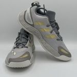 Adidas  Exhibit A Candace Parker Womens Basketball Shoes Sz 8.5 Gray Gold GY0992 Photo 4