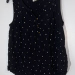 Sonoma  Black‎ Tank Top with White Star Pattern Size M Photo 0