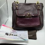 Coach Kristin Spectator Mahogany/Purple Leather North South Tote w/COA 18303 Photo 5