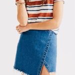 Madewell #138  Cross Front Jean Skirt Photo 0