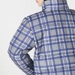 Daisy Street Blue Plaid Checkered Puffer Jacket Photo 3