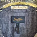 Good Man Brand Blue Floral Cotton Button Down Shirt Size Large Photo 4