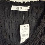 NWT ASTR The Label M Black Peplum Smocked Tie Top Eyelet Cottagecore WhimsyGoth Size M Photo 5