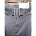 H&M  NEW Pants Womens 12 Black Retro High Ruffle Waist Sash Belt Relaxed Wide Leg Photo 1