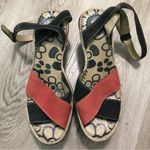 Fly London  Pati Wedge Sandal 38 Red Black Portugal Photo 4