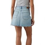 American Eagle Stretch Crossover High-Waisted Perfect Denim Mini Skirt size 12 Photo 1