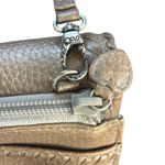 Brighton Vintage Crossbody Bag Organizer Small Pebbled Gold Leather Heart Detail Photo 10