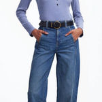 Madewell Tapered Denim Trousers Jeans Concho Wash Blue Size 25 Photo 0