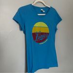 Summer Shandy Beer District Blue Graphic Tee with Retro Design Size L Photo 1