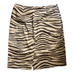 Jones New York Tiger Print Cotton Straight Skirt Size 10 Y2K Vintage Photo 1