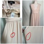Lulus Heavenly Hues Cream Maxi Dress V-Neck Floor Length Formal Cream Large Photo 6
