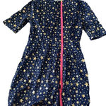 Revolve Sample Dress Small Navy Gold Star Print Wrap Front Cocktail Party NWOT Photo 2