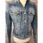 Silver Jeans  Denim Jacket size‎ Small Womens Distressed Jean Trucker Cowgirl Photo 2