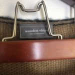 Wooden Ships Wooden Ship Brown Knit Pocket Crewneck Sweater S M Small Medium Soft Tan Photo 2