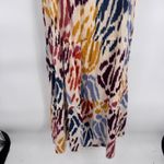 Tahari Tiered Maxi Dress Womens Large Multicolor Abstract Print Lined Cotton Photo 3