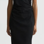 Reiss  Women's SKYE RUCHED BODYCON‎ MIDI DRESS BLACK Size 8 Cocktail Party Photo 0