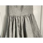 Keepsake  the Label Cocktail Dress Large Silver Jacquard Bling Prom Homecoming Photo 4