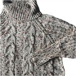 Moon & Madison Chunky Cable Knit Sweater Womens M Turtleneck Cozycore Marled Photo 1