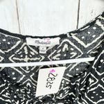 Madewell  Shirt Women Size Small Geometric Cutout Front Cap Sleeve Blouse Casual Photo 1