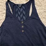 Lucky Brand  Navy Racerback Sleeveless Top Size M Photo 2