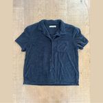 Outerknown  terry navy blue hightide button down shirt Photo 1