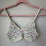 For Love & Lemons  Corinna Bralette Knit Crochet Festival Colorful Top Size Small Photo 1