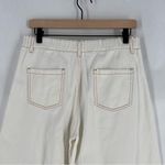 LIONESS Slouchy White Twill Pleated Drawcord Waist Wide-Leg Pants Size S Photo 8