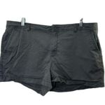 A New Day Gray Flat Front Chino Shorts Stretch Women's Size 18 Photo 1