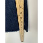 Paige Claudine Bootcut Jeans Size 32 Dark Wash Raw Hem Stretch Denim Photo 9