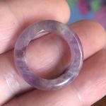 Amethyst Handcrafted genuine  stone band ring 6 Photo 4