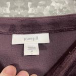 J.Jill Pure Jill Women's Purple Velour Oversized Crop Sweatshirt - Size Medium Photo 3