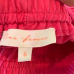 Boutique Hot Pink Linen Pull On Elastic Waist Pants Sz Small Photo 5