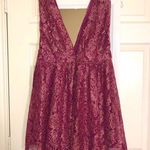Lulus Red/Pink Lace Mini Dress Photo 5