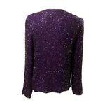 Sequined Jacket Womens M Used Purple Black Lined Size M Photo 4