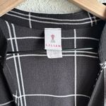 Liliana 🖤 Black and White Plaid Wrap Blouse Photo 4