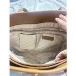 MICHAEL KORS JET SET TRAVEL LUGGAGE BROWN SAFFIANO LEATHER MED TOTE HAND BAG Photo 5