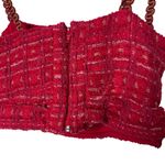 Koch  cherry red tweed Lila crop top sz M Photo 6