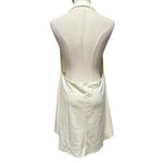 We Wore What  Sz XXL 2XL Ecru Cotton Jersey Halter Cowl Mini Dress Open Back Photo 2